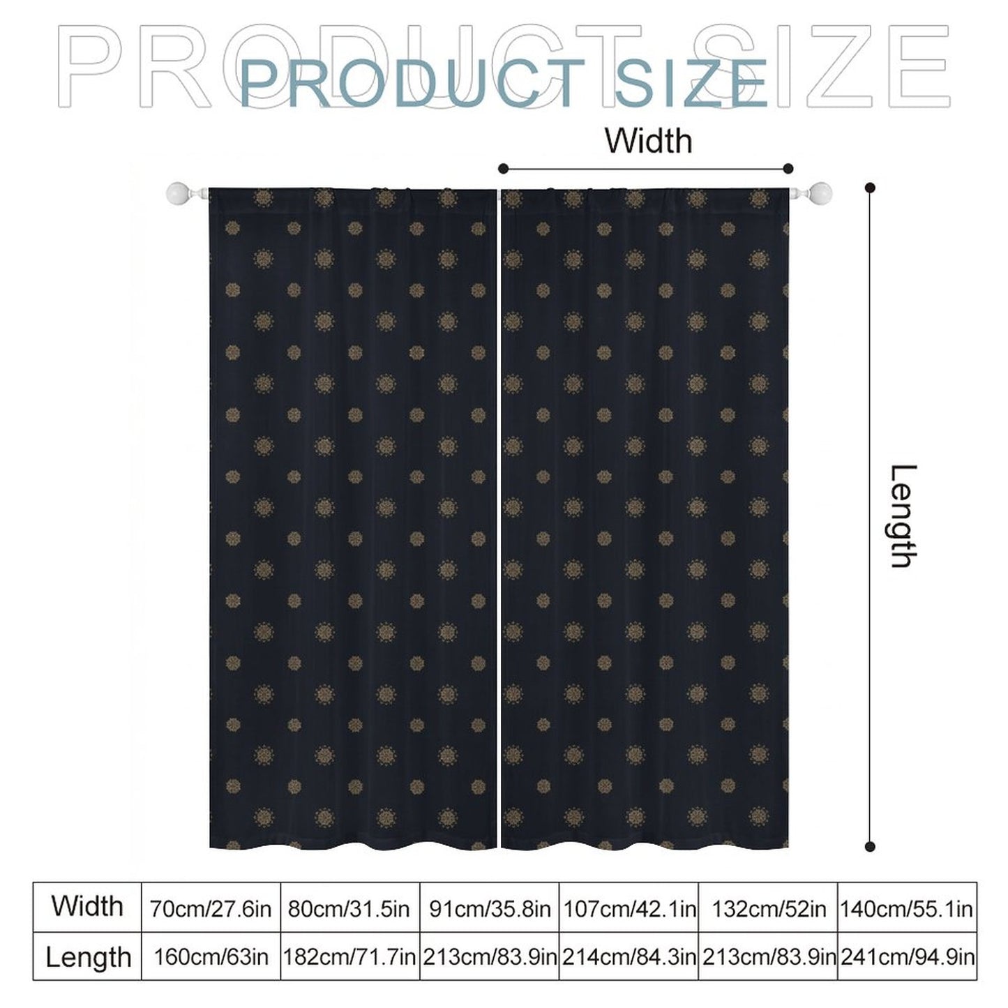 Sheer Curtain Navy Blue