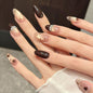 365nails: "Starry Night Glow" – Hand-Painted Stars & Glitter Handmade Almond Nails – Image 3