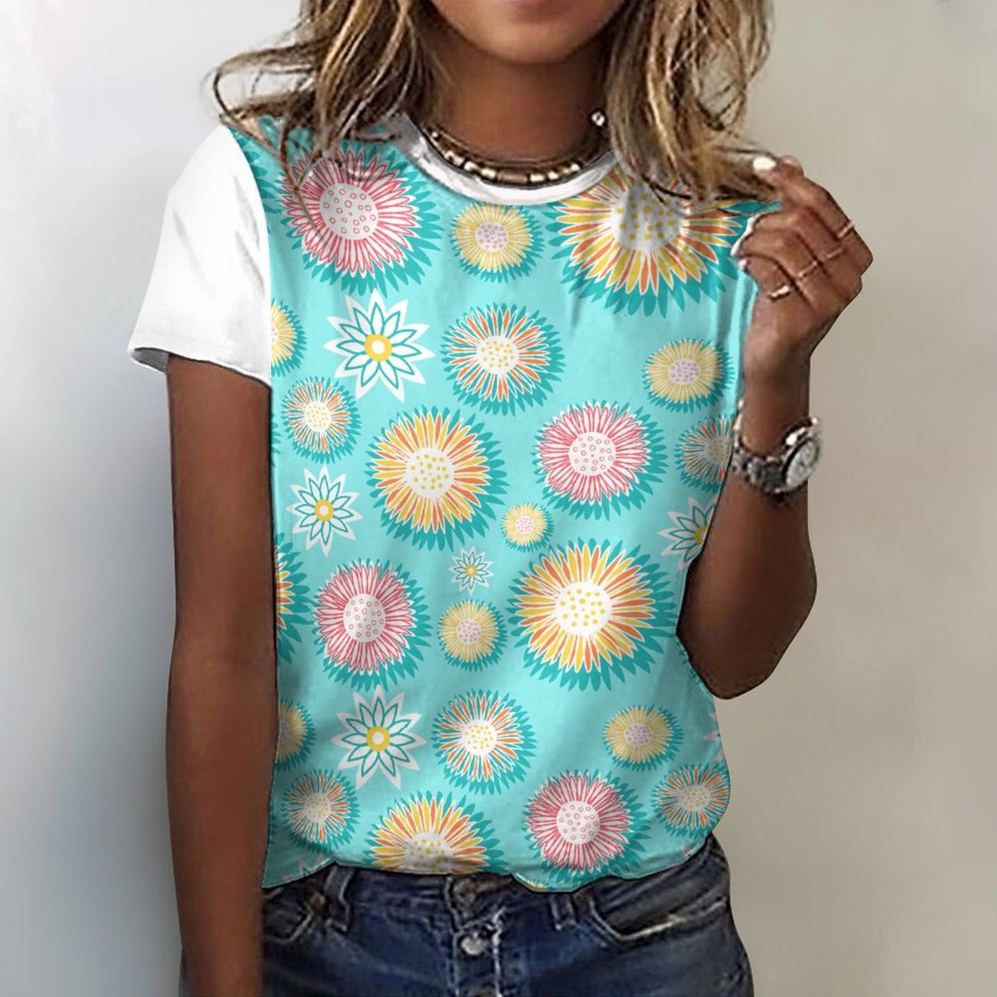 Cotton Summer Short Sleeve T-Shirts for Women