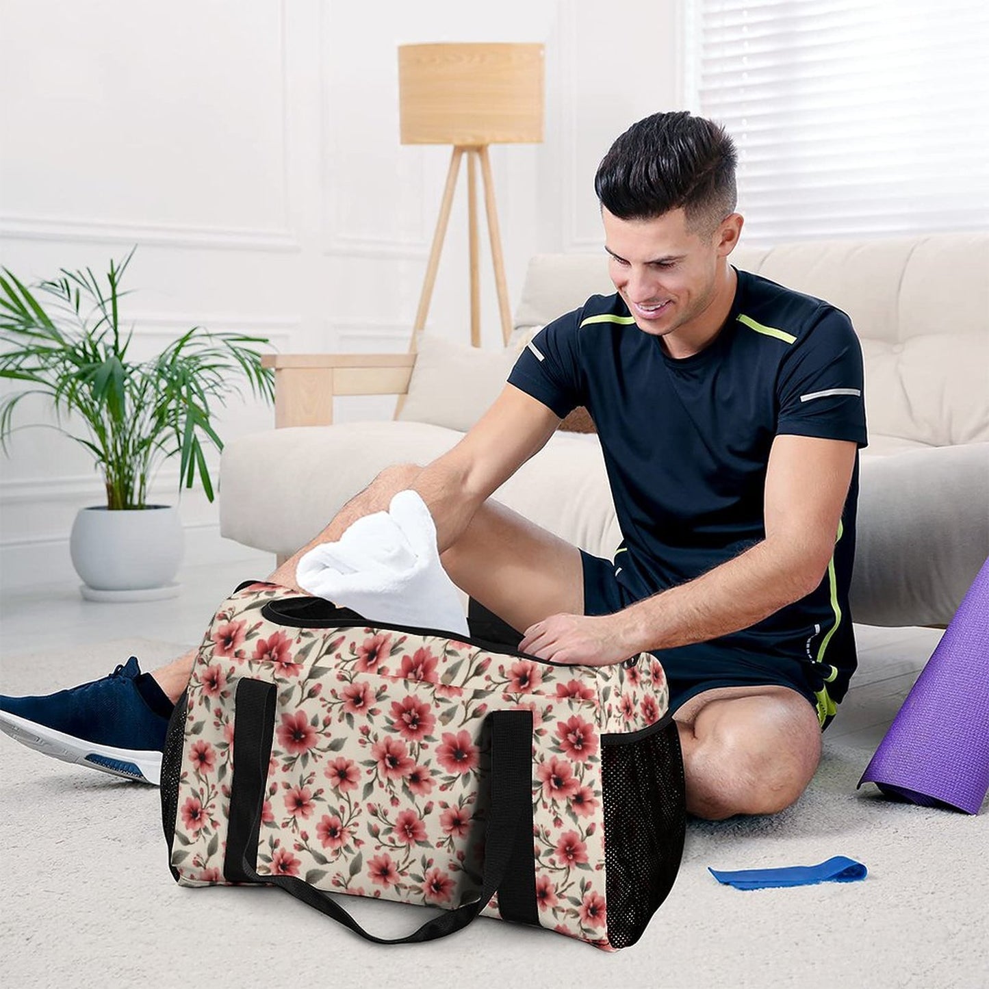 Travel Duffel Bag Flowers