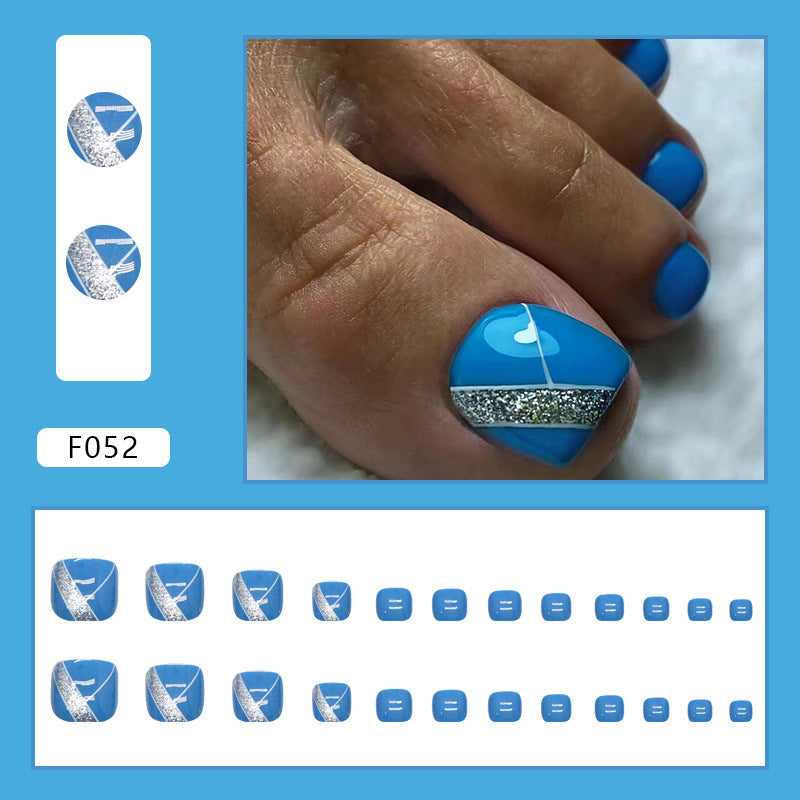 Pure desire French diamond flash ins wind sweet and cool hot girl press-on nails and Press-on toenails special – Image 13