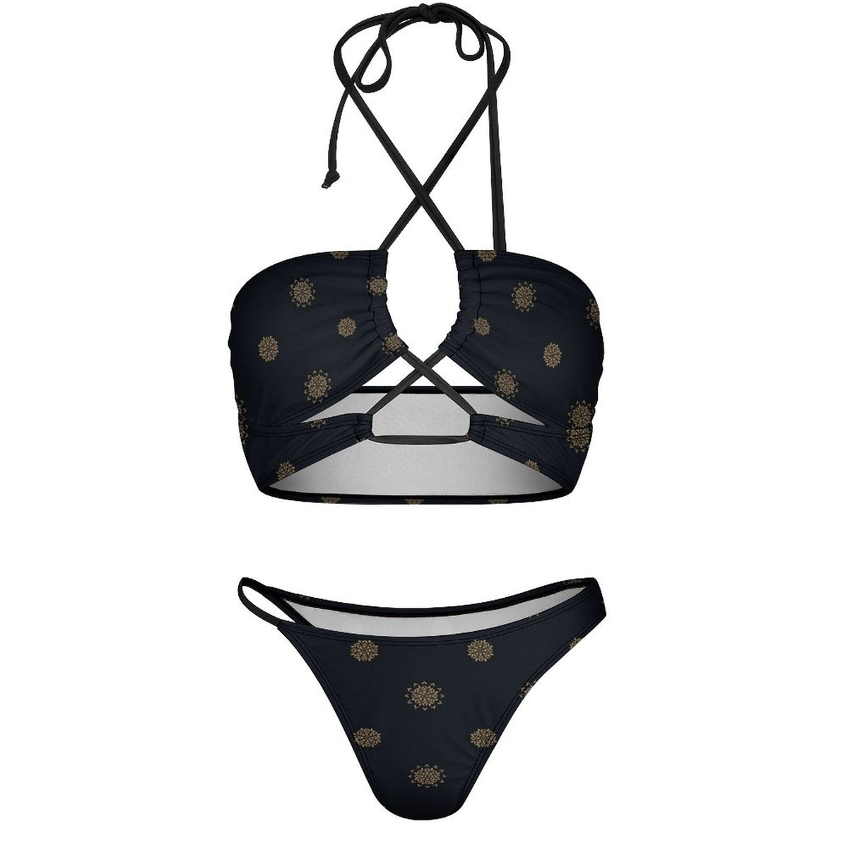 Black Custom Design Bikini Swimsuit