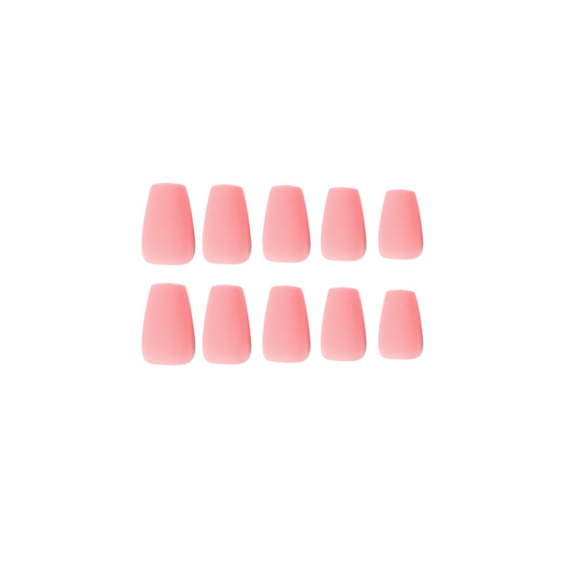 Press-on nails wholesale Solid color short ballet nail matte fake nail wholesale Nail art Press-on nails wholesale – Image 5