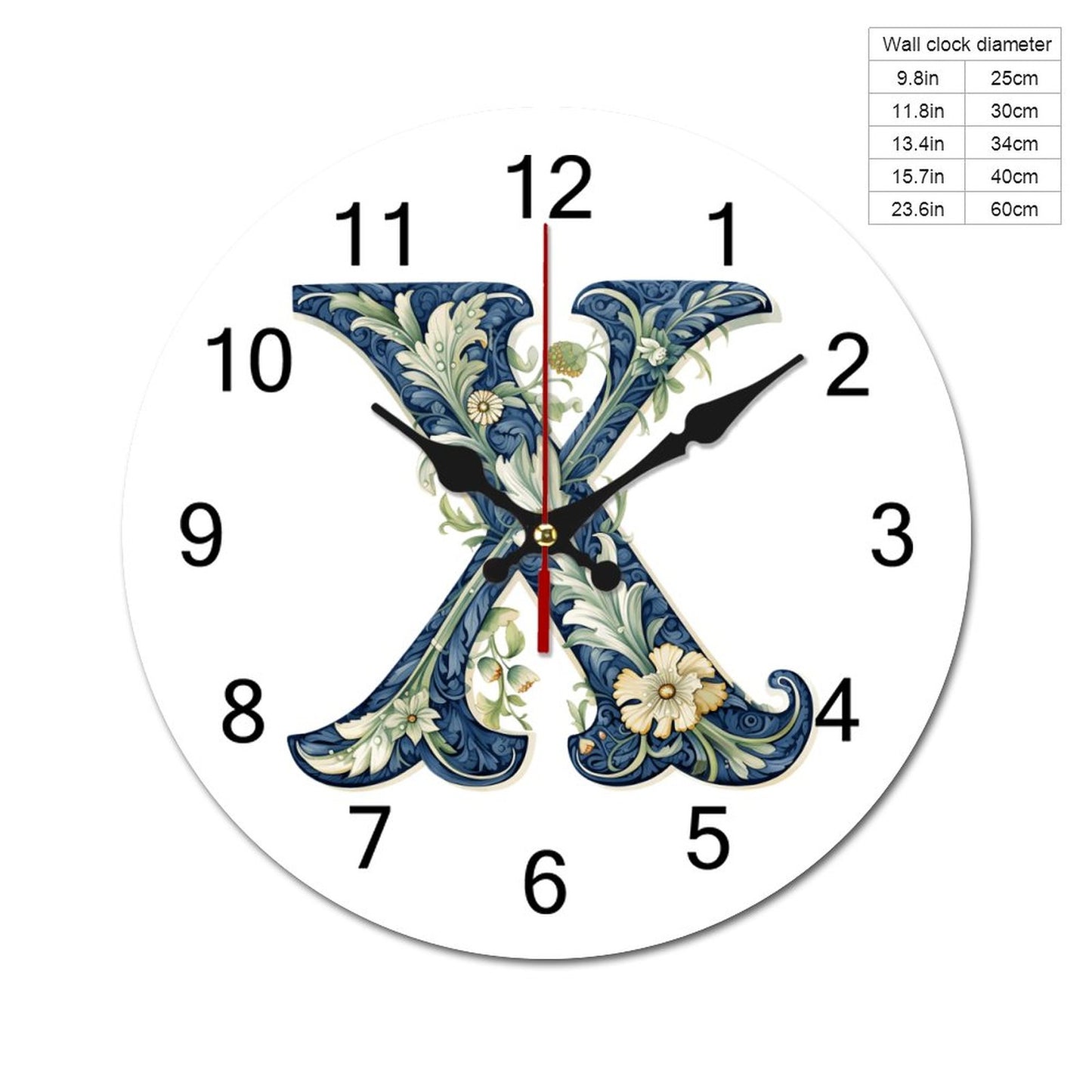 Concise Silent Wooden Wall Clock-9.84"x9.84"/ 25x25cm