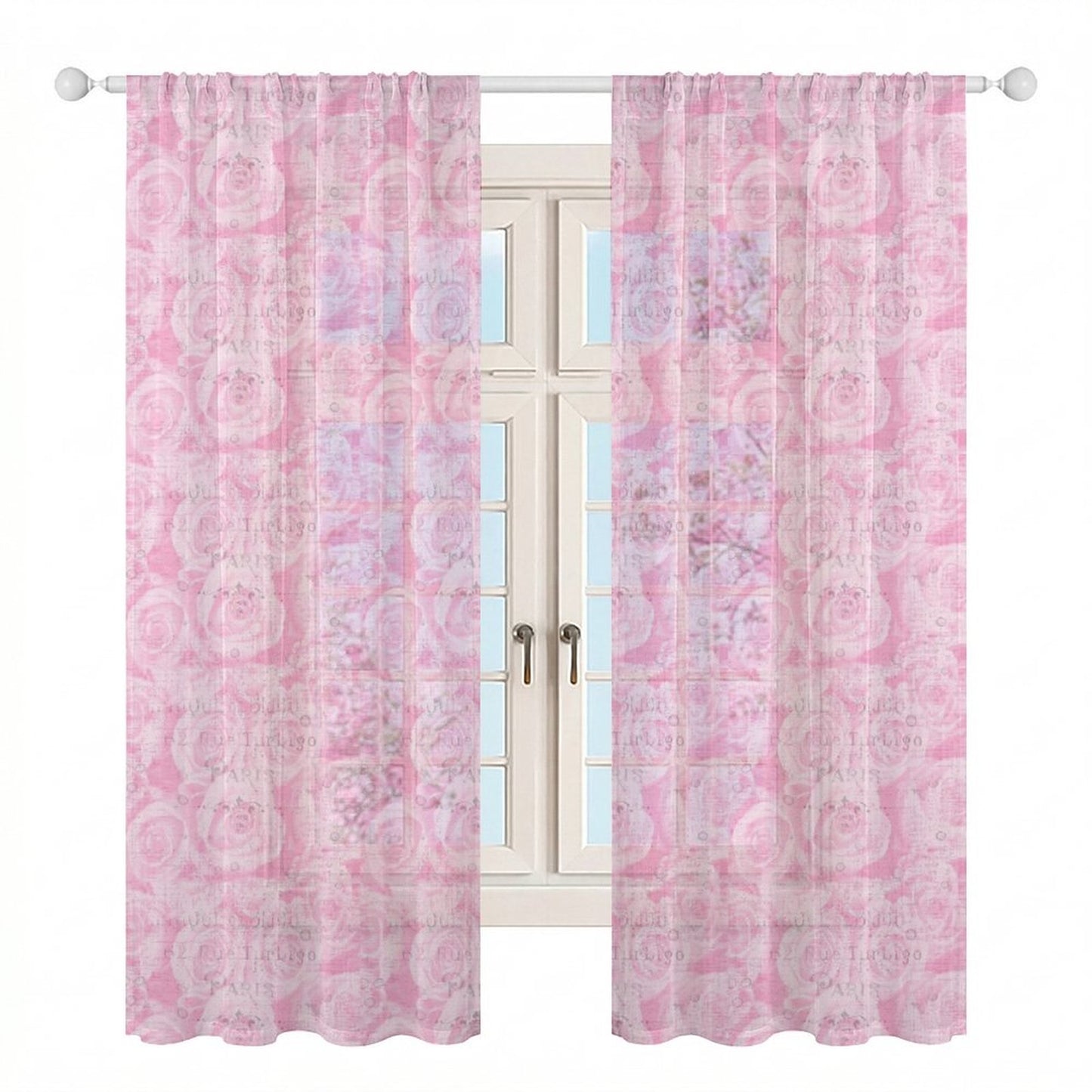 Sheer Curtain Pink