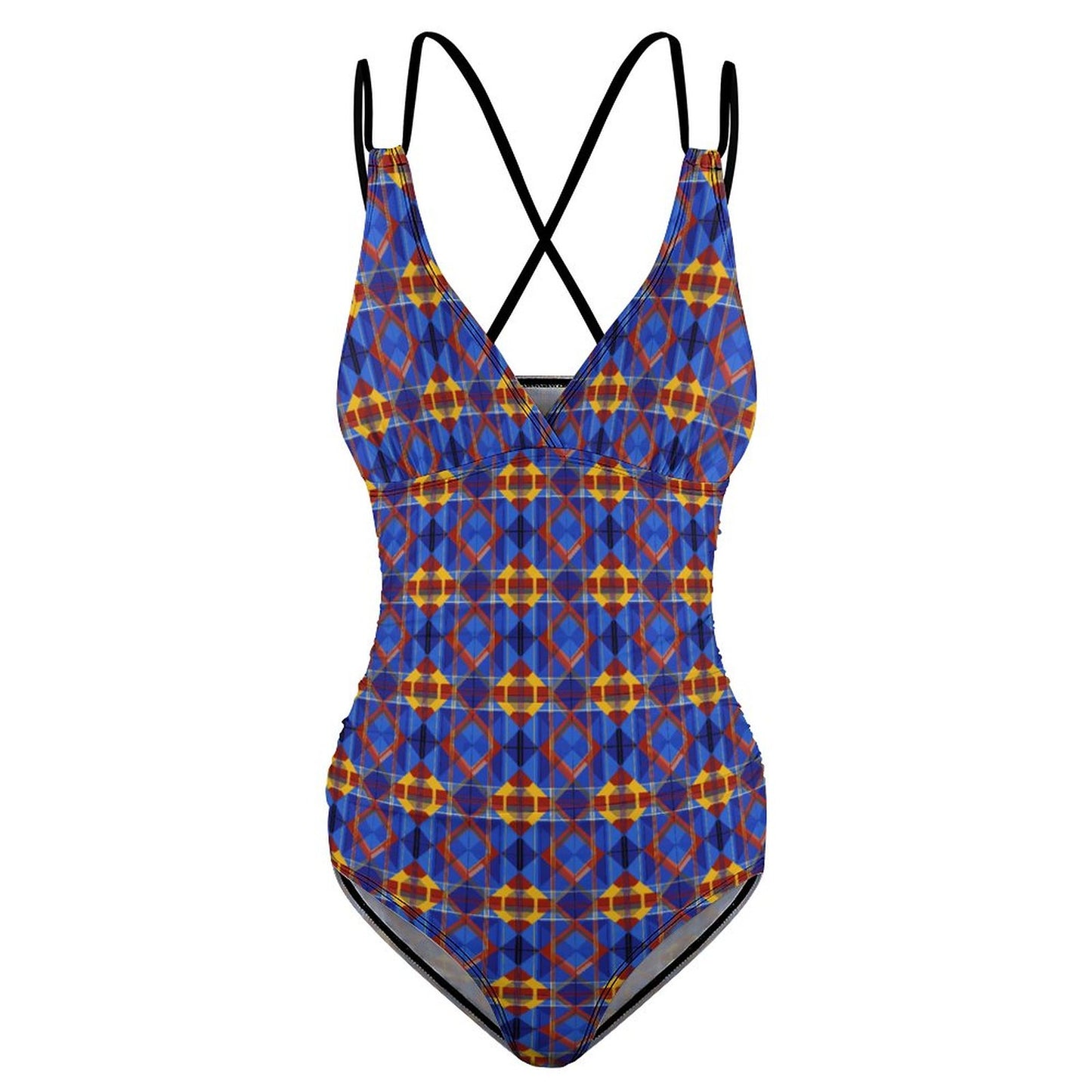 Women's One Piece Swimsuit Tummy Control V Neck Swimwear