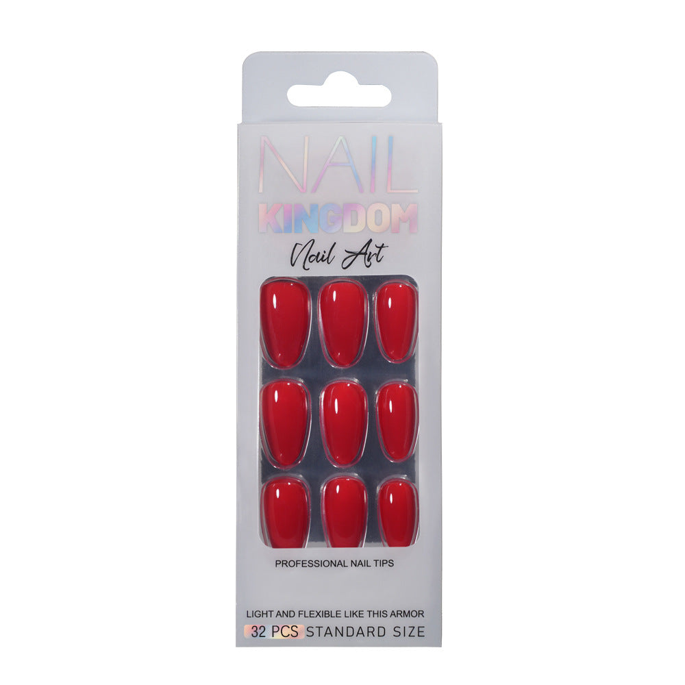 Press on nails Advanced Aurora Fine Flash Almond Short Nail Film Removable Fake Nail Prefabricated Solid Color – Image 5