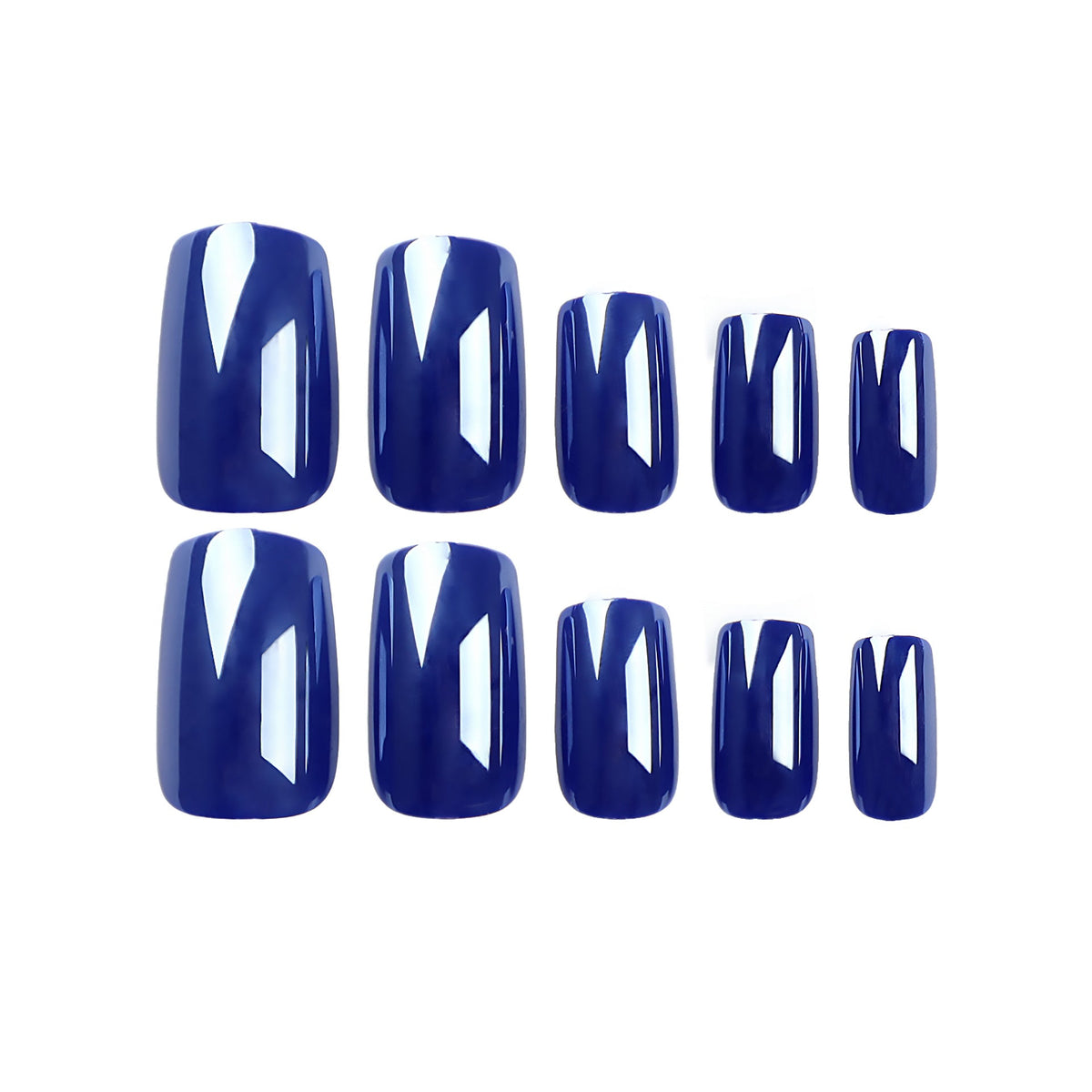 Blue press on nails manicure rectangular fake nails nails piece solid color nails piece press on nails piece nails – Image 5