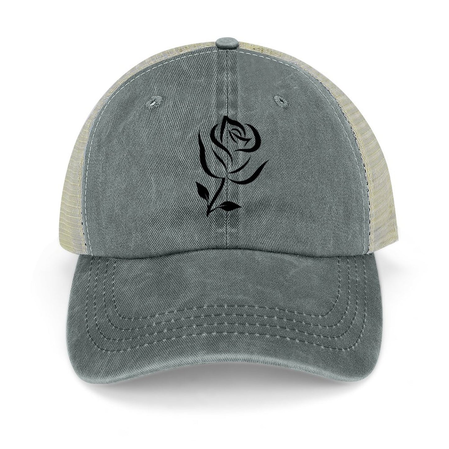 Cotton Trucker Hat for Casual Style - Rose