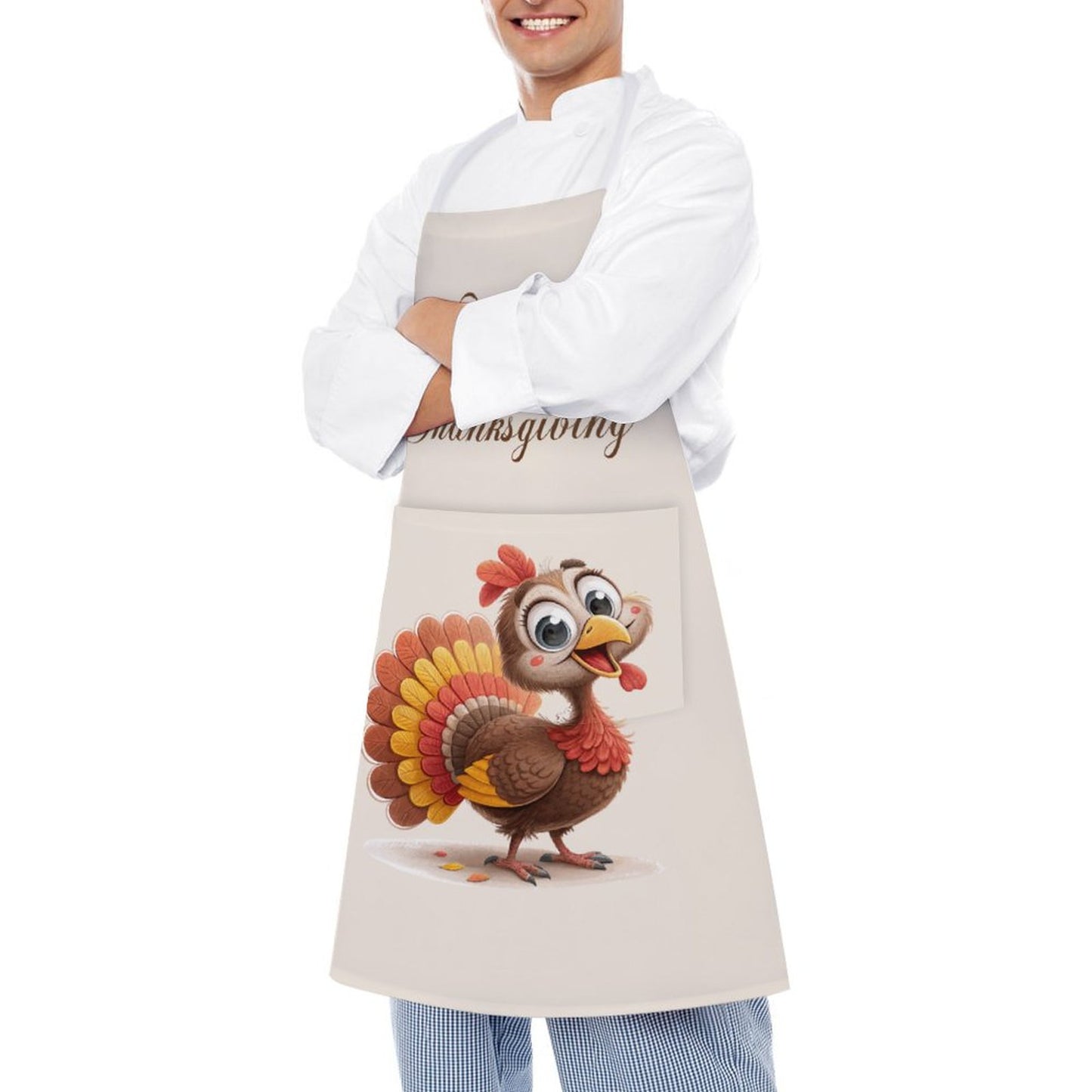 Adult Apron with Pocket - Happy Thanksgiving