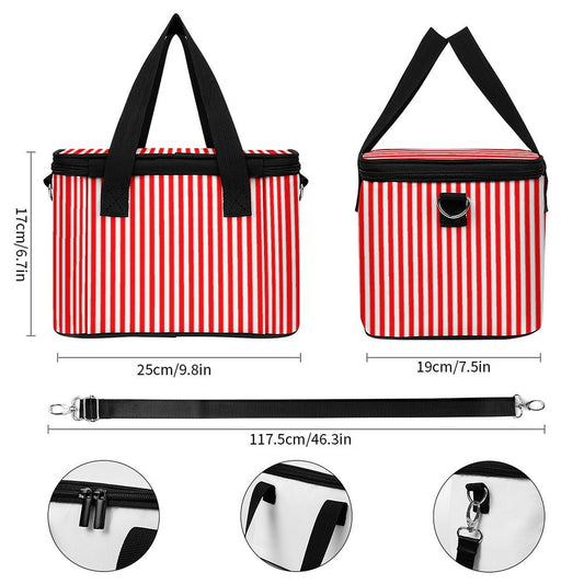Portable Cooler/lunch bag  - Red and white