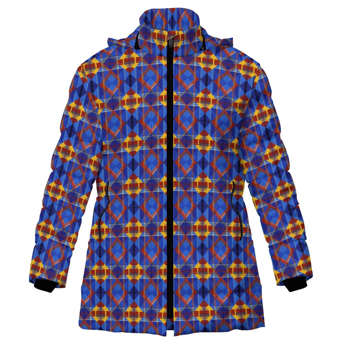 Winter Quilted Long-Sleeve Hooded Outerwear