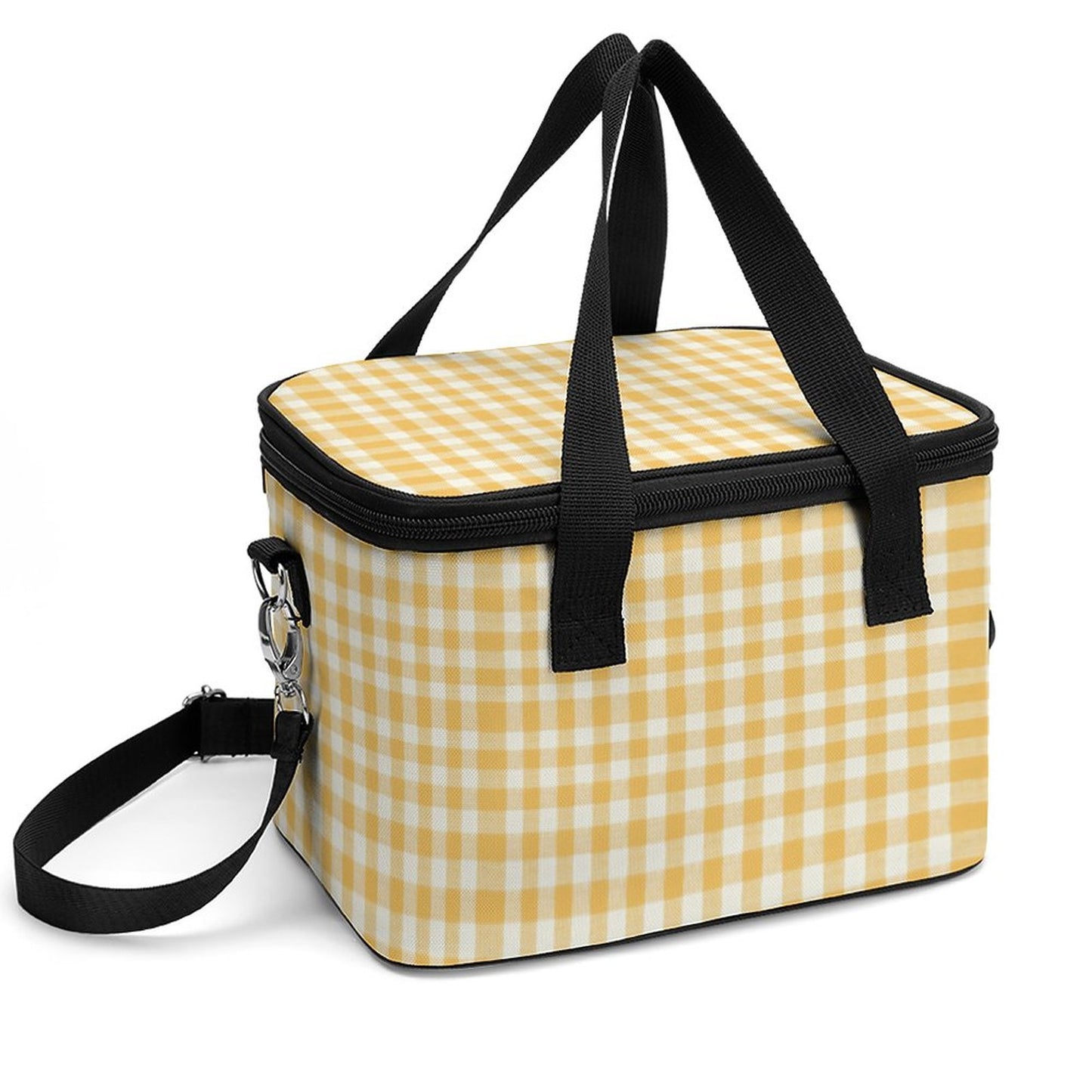 Portable Cooler / lunch Bag yellow and white