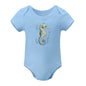 Short Sleeve Baby Romper - Seahorse