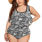 Plus Size Women's Two piece Swimsuit with Tankini
