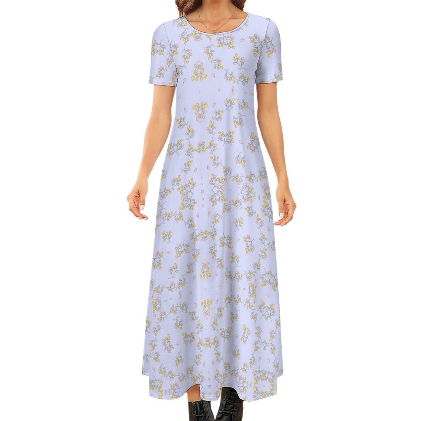 Round Neck Short Sleeve Dress