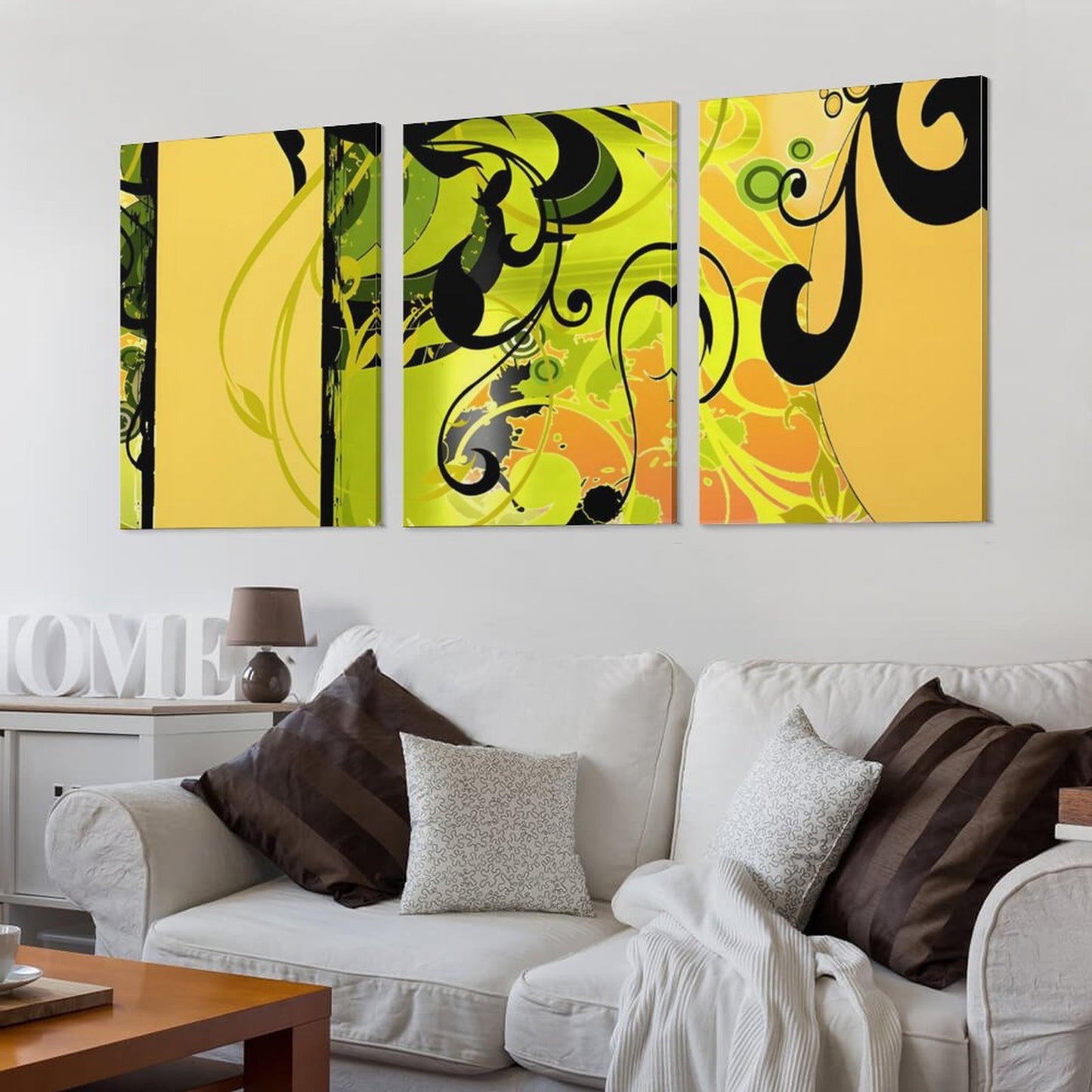 Vertical Framed Wall Art-2:3 Aspect Ratio Yellow Black Green