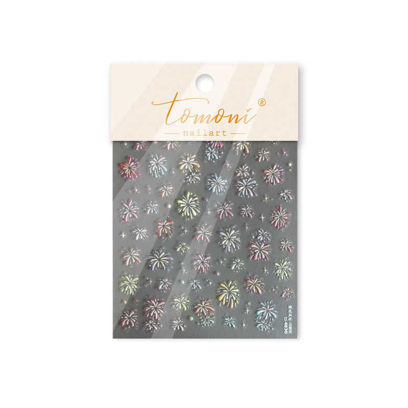Holographic Firework Daisy – Festive Glam Nail Art Set