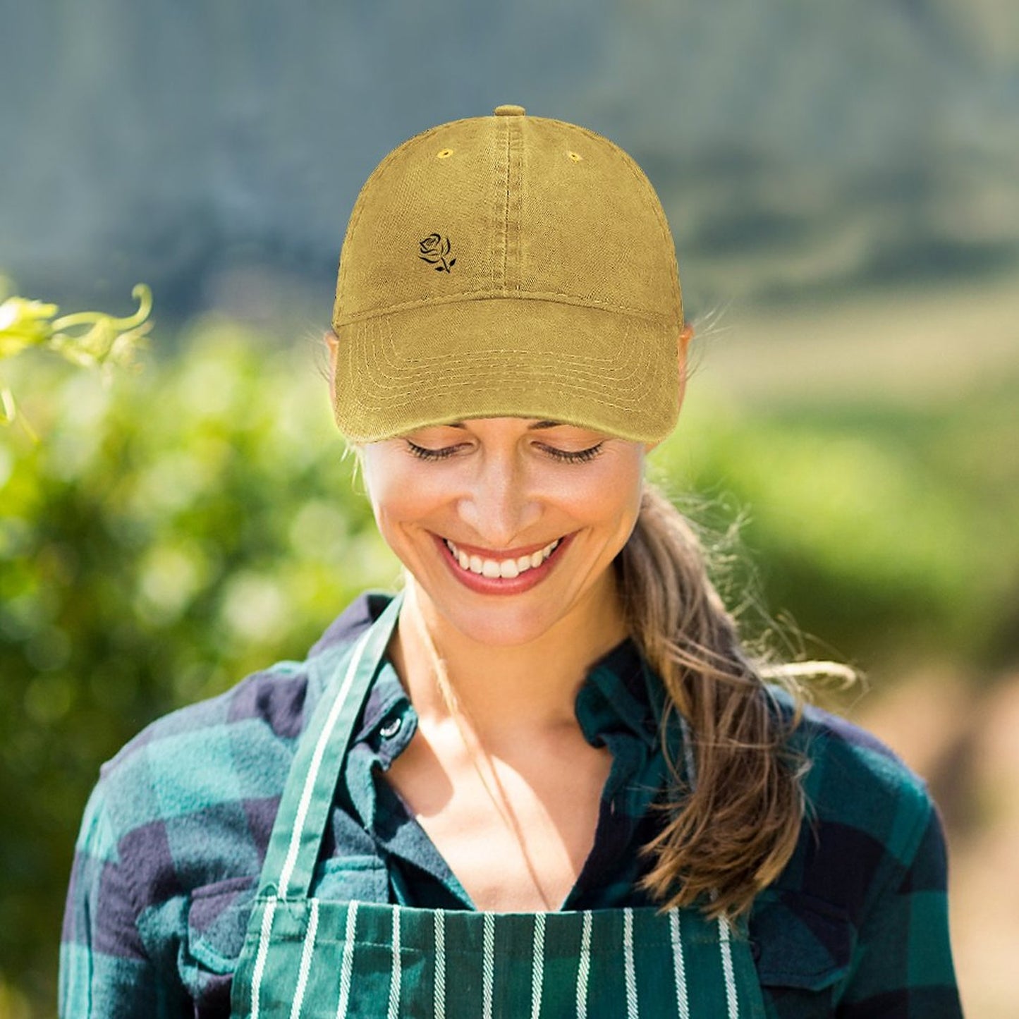 Adjustable Peaked Caps for Men and Women - Rose