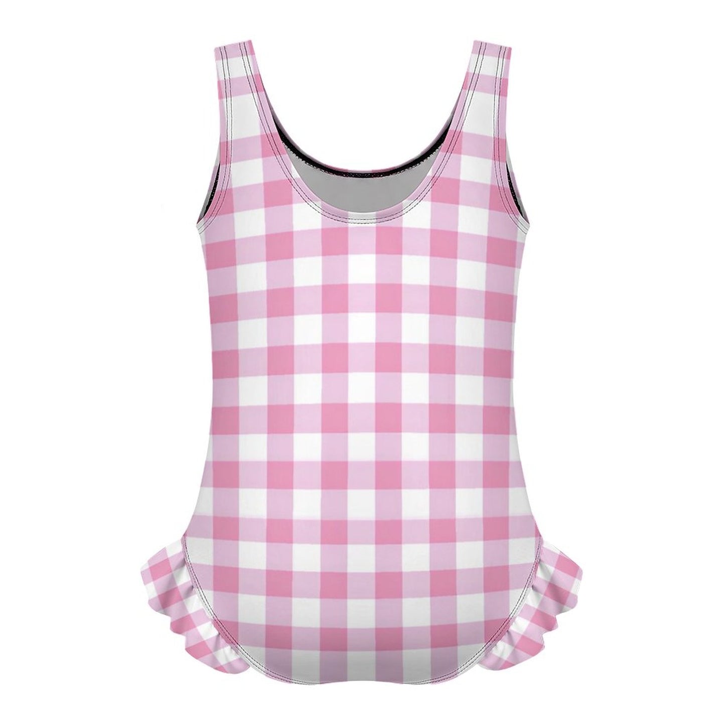 Girls Ruffle Trim One Piece Swimwear