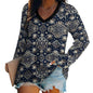 V-neck Loose Long Sleeve T-shirt