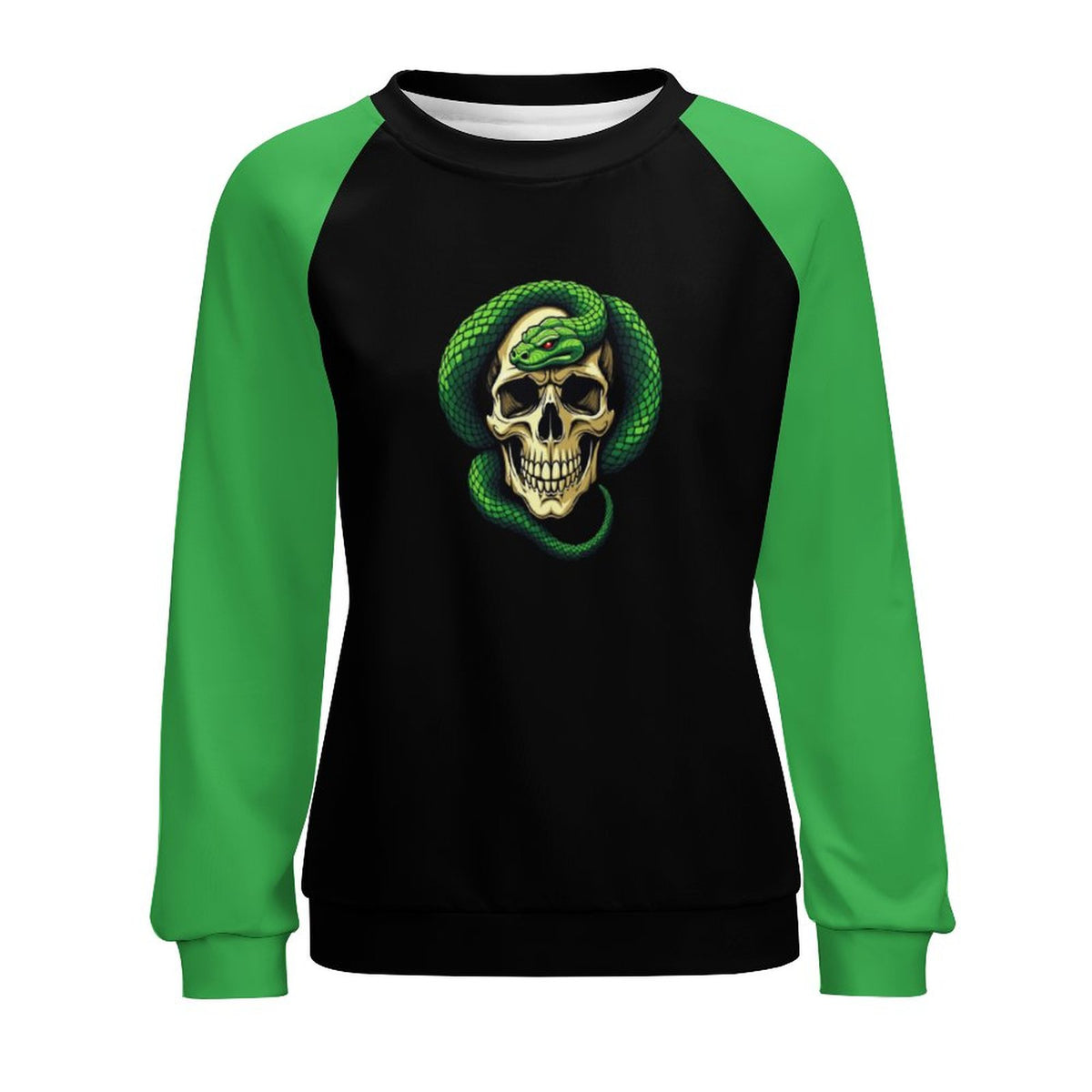 Skull and Snake Sweatshirt Designs Raglan Style