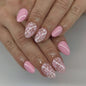 French Minimalist Nude Pink Almond Short Press On Nails