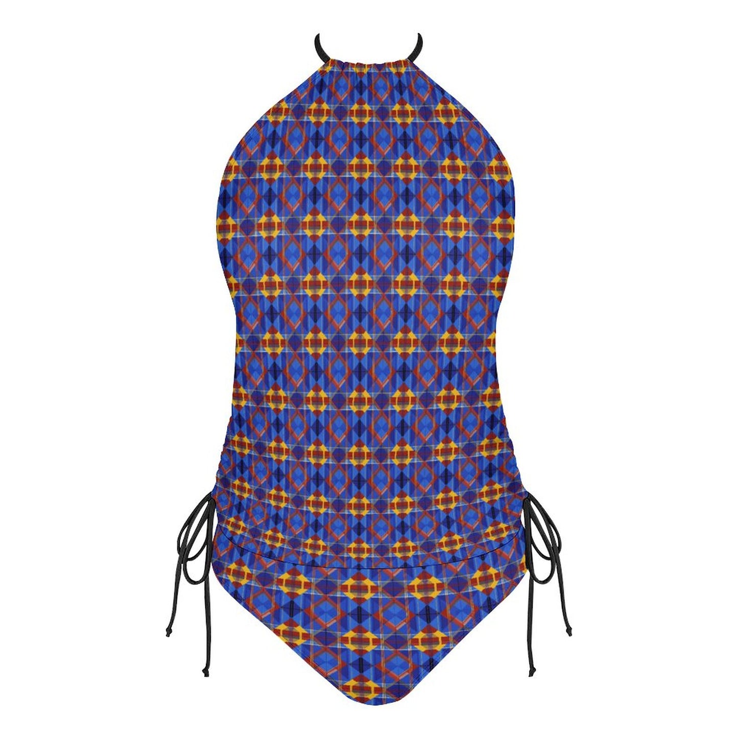 2-Piece Women's Tankini Set with High Neck Halter Top