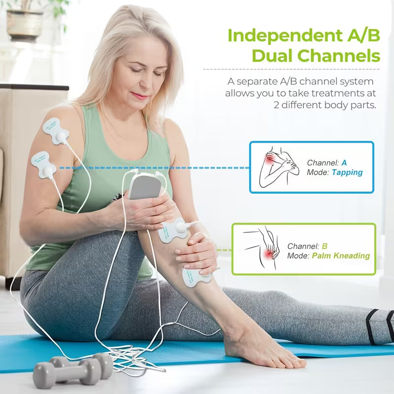 CESLIFF TENS + EMS Muscle Stimulator for Pain Relief — Eases Back, Neck, Arthritis And Foot Pain, Perfect for Post-Workout Muscle Recovery And Relaxation, The Ideal Choice for Home, Fitness Gear, Massage, And Devices!