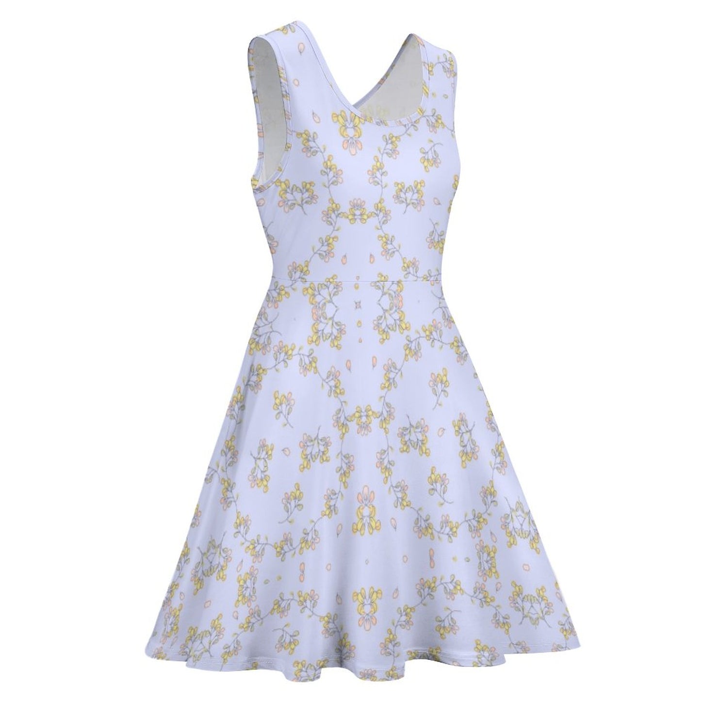 Round Neck Sleeveless Dress Styles