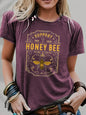 Casual Short Sleeve Top - Honey Bee