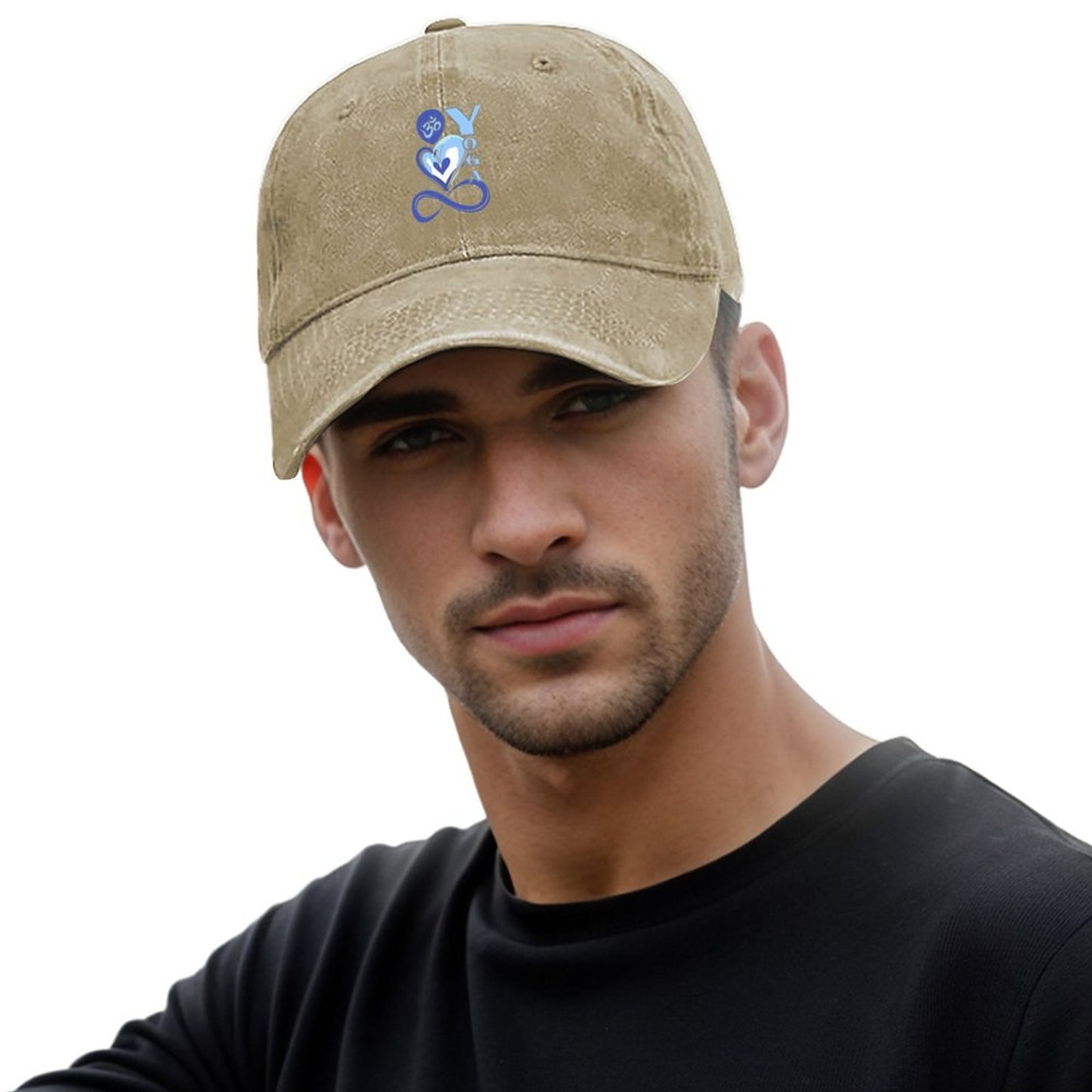 Cotton Vintage Washed Denim Baseball Cap Yoga