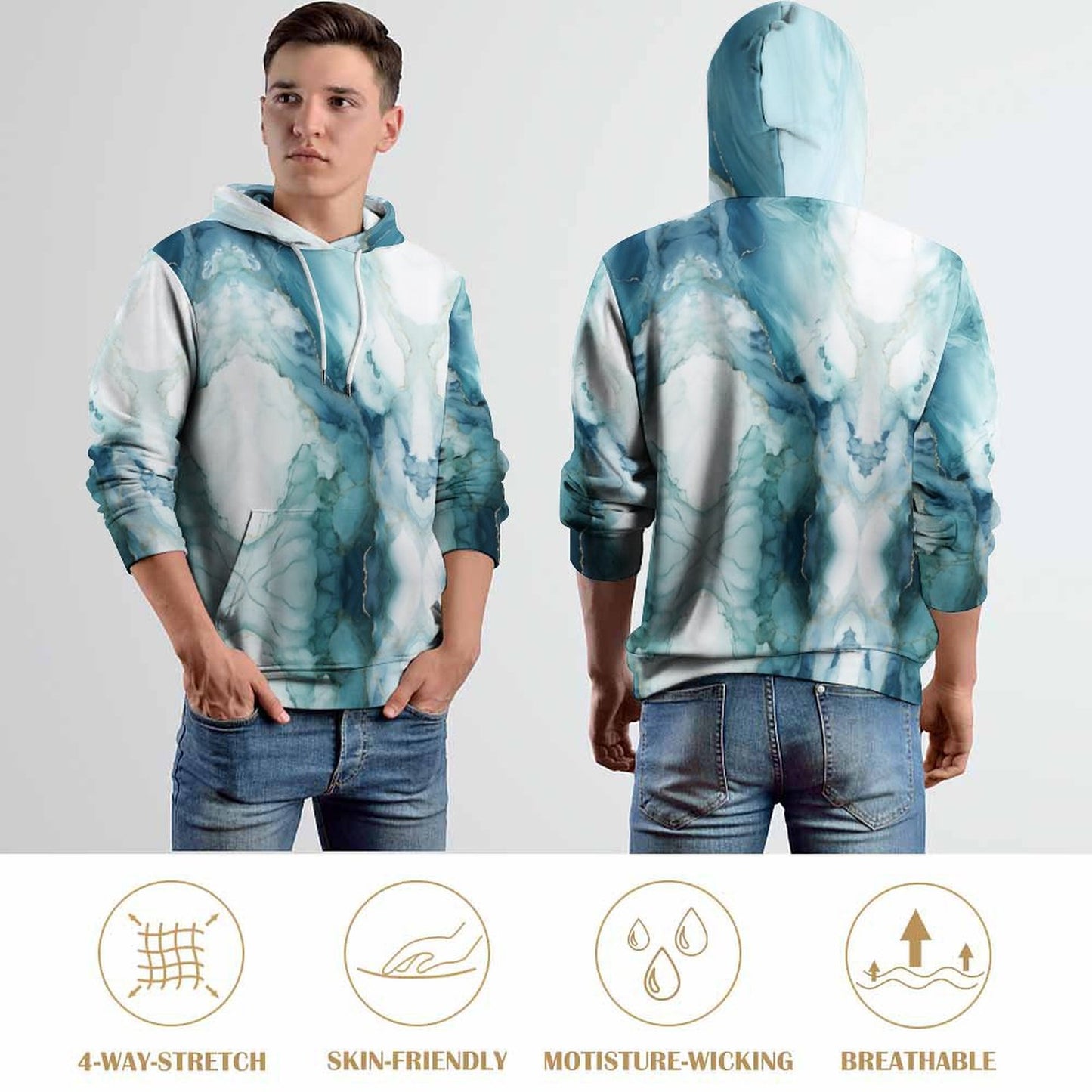 Cool Hoodie with Double-layer Cap