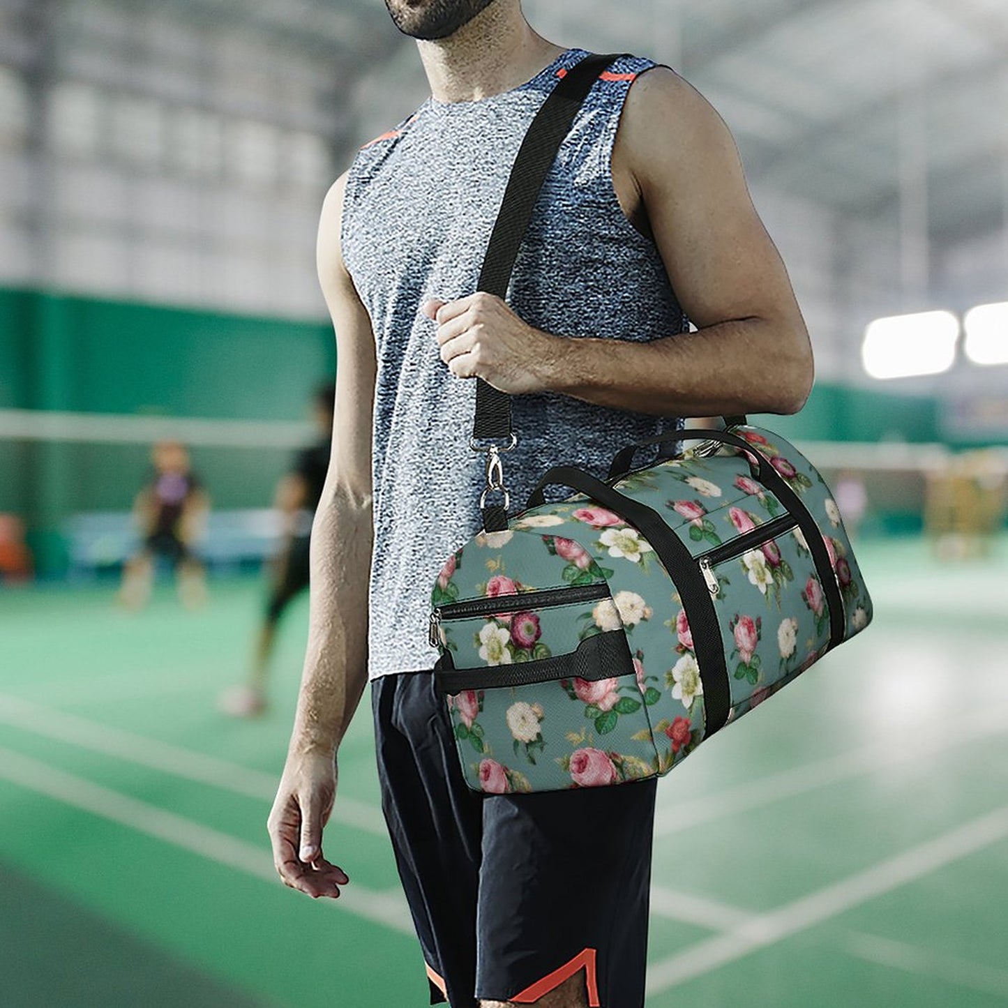 Oxford Gym Duffle Bag - Roses