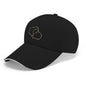 Baseball Cap for Men Women Curved Visor Sandwich -Gold Hearts