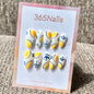 365nails: "Mediterranean Lemon" – Handmade Medium Almond Press On Nails
