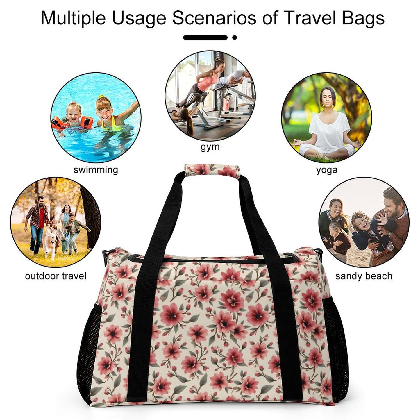 Travel Duffel Bag Flowers