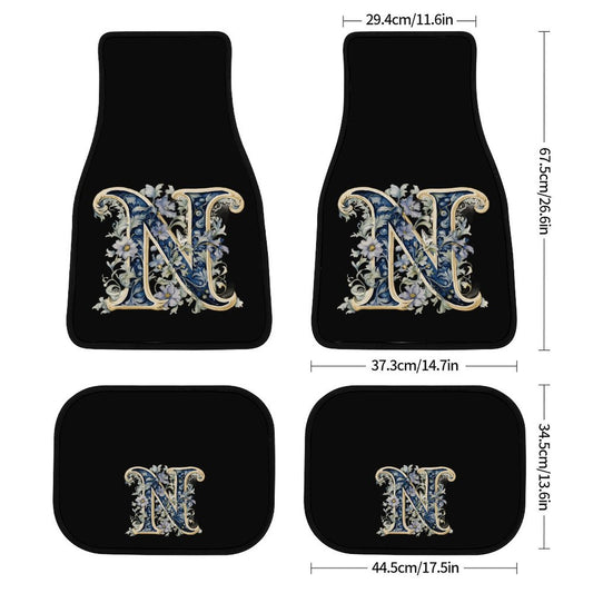 Car Mat Set of 4 - Letter N