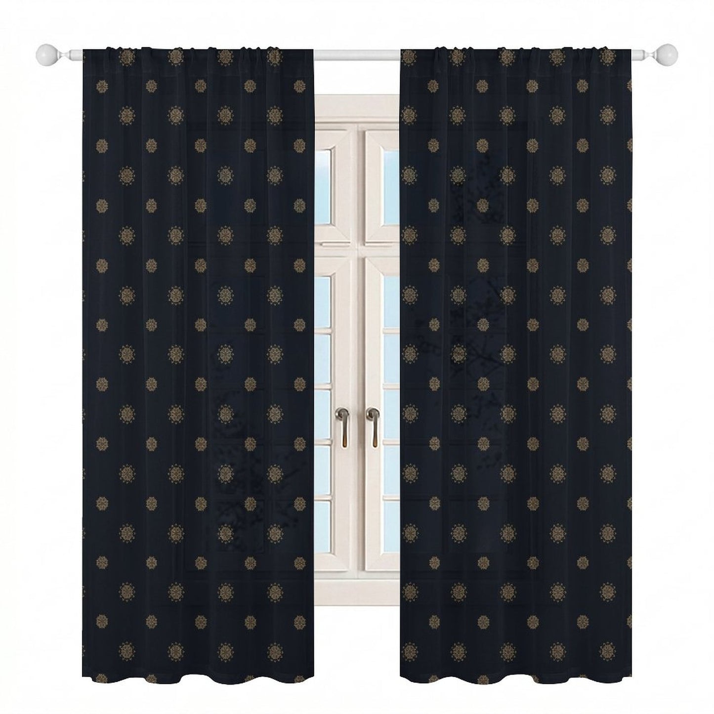 Sheer Curtain Navy Blue