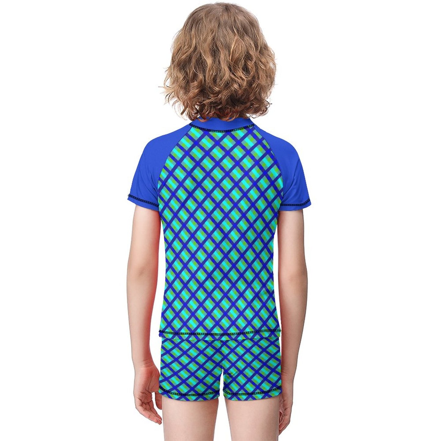Swimsuit Set for Boys Blue and Green