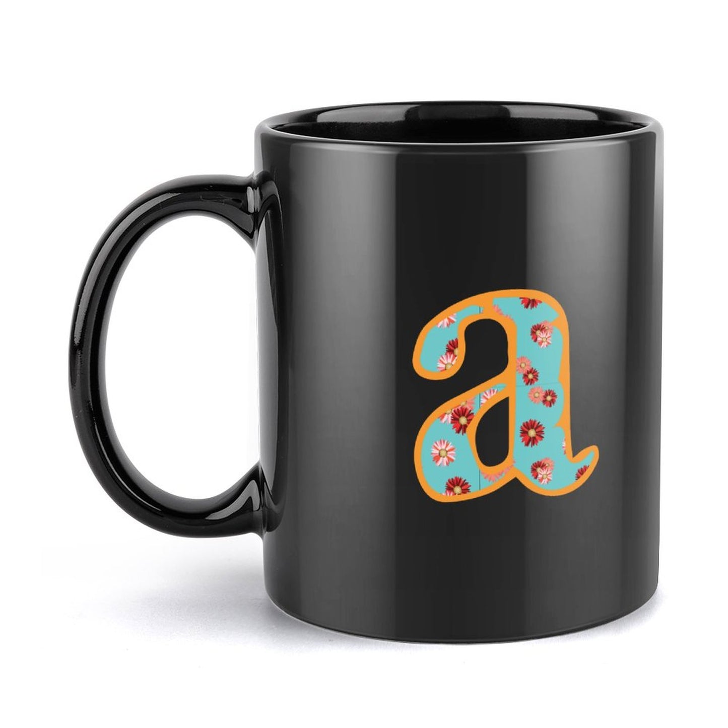 Personalized Photo Coffee Mugs with Identical Patterns - Letter A