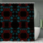 Waterproof Shower Curtain - Black Circles