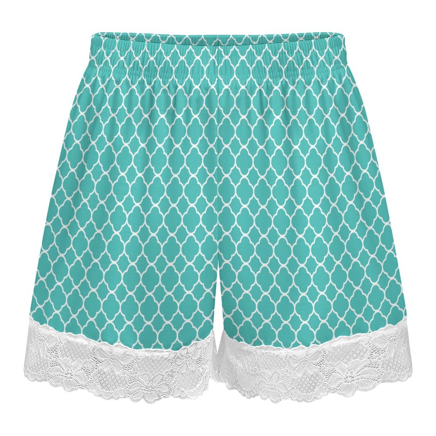Women's Lace Trim Pajama Shorts