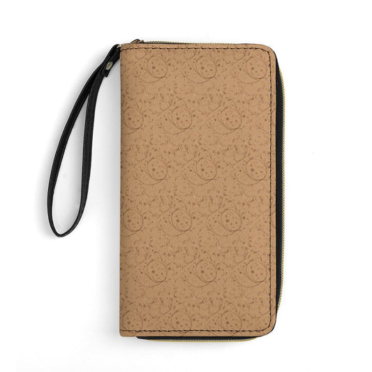 Leather Wallet with Wristlet Strap