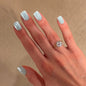 365nails: "Soft Sky Blue Short Square" – Glossy Solid Press-on Nails