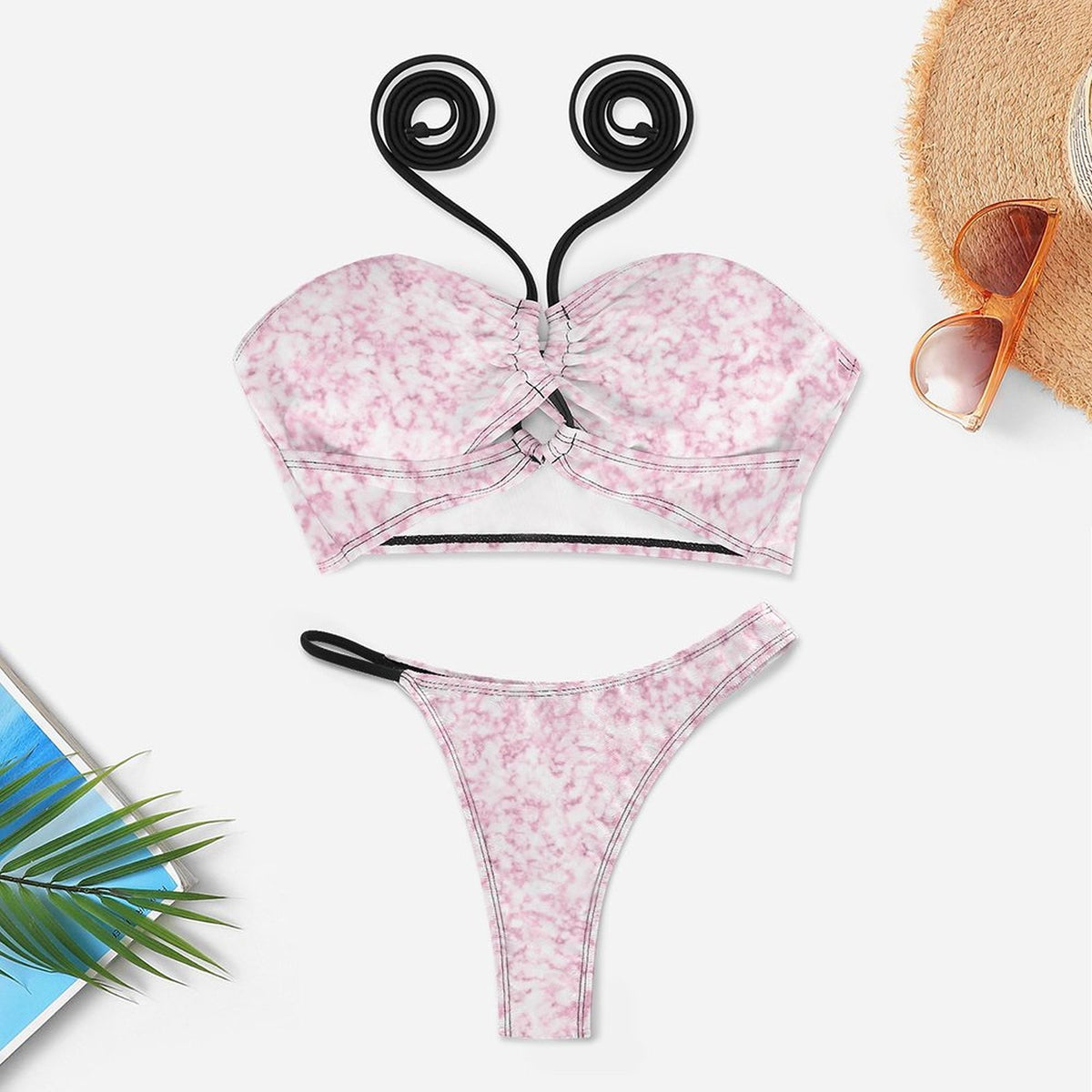 Pink Custom Design Bikini Swimsuit