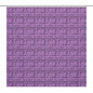 Purple Shower Curtain with musical notes
