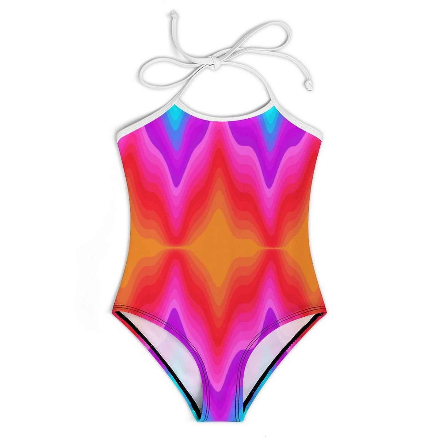 Strap Swimsuit for Girls(All-Over Printing) Fun Colors