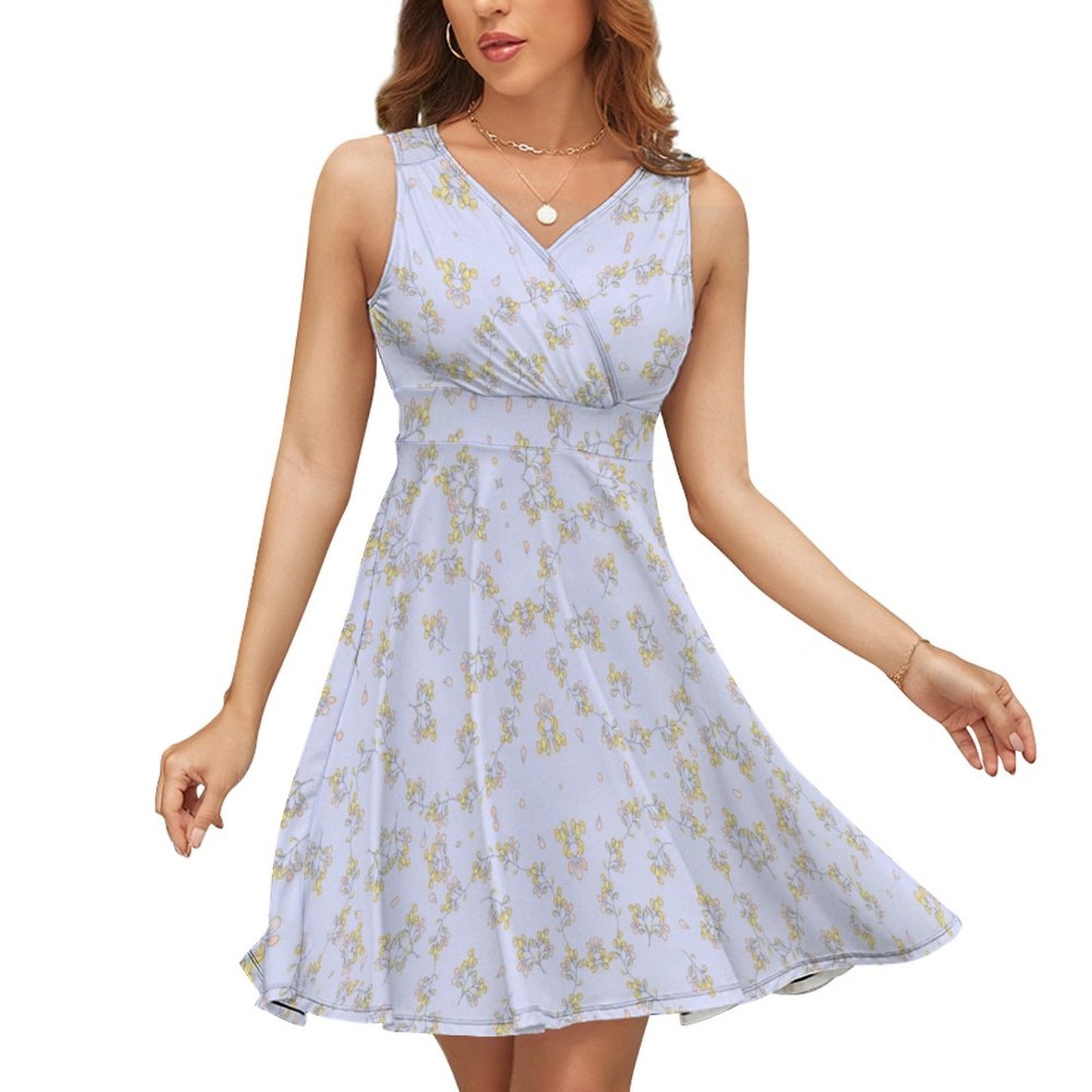 Sleeveless High Waist Dress
