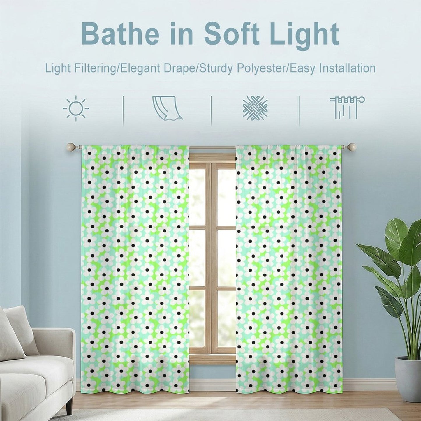 Sheer Curtain Daisy